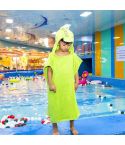 Cotton Cloak Home Bathroom Lengthen Children Wearable Bath Towel 70 cm(Green Crocodile DP19S-5)