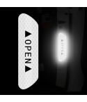 OPEN Reflective Tape Warning Mark Bicycle Accessories Car Door Stickers(White)
