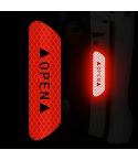 OPEN Reflective Tape Warning Mark Bicycle Accessories Car Door Stickers(Red)