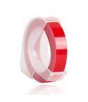 CIDY 9mm 3D Embossed Manual Label Tape, Suitable Label Machine DYMO1610 / Motex1540 Sticker Printer(Red 3D-425)