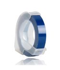 CIDY 9mm 3D Embossed Manual Label Tape, Suitable Label Machine DYMO1610 / Motex1540 Sticker Printer(Blue 3D-525)