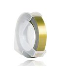 CIDY 9mm 3D Embossed Manual Label Tape, Suitable Label Machine DYMO1610 / Motex1540 Sticker Printer(Golden 3D-825)
