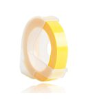 CIDY 9mm 3D Embossed Manual Label Tape, Suitable Label Machine DYMO1610 / Motex1540 Sticker Printer(Light Yellow 3D-LY25)
