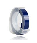 CIDY 9mm 3D Embossed Manual Label Tape, Suitable Label Machine DYMO1610 / Motex1540 Sticker Printer(Dark Blue 3D-DB25)