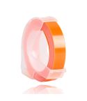 CIDY 9mm 3D Embossed Manual Label Tape, Suitable Label Machine DYMO1610 / Motex1540 Sticker Printer(Fluorescent Orange 3D-FO25)