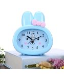 Home Daily Use Clocks Cartoon Bunny Children Creative Alarm Clock(Blue)