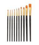 ZHU TING 10 in 1 Pearl Rod Nylon Hair Combination Brush Oil Paint Brush(Black Rods)