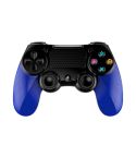 2 PCS Bluetooth Wireless Gamepad Touch Screen With Light Audio Dual Vibration Controller For PS4(Blue)