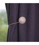 E003 Metal Curtain Magnetic Buckle Strap Curtain Clip Bedroom Living Room Free Perforated Curtain Buckle(Silver)