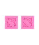 2 PCS Fondant Cake Silicone Mold Hollow Embossed Border Frame Retro Photo Frame Mould(6th 17-154)