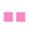 2 PCS Fondant Cake Silicone Mold Hollow Embossed Border Frame Retro Photo Frame Mould(4th 17-152)