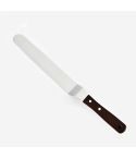 Wooden Handle Spatula Baking Stainless Steel Cake Straight Knife(With Hole Curved Section 10 Inch)