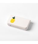 8 PCS Small Portable Moisture-proof Sealed Medicine Box 3 Compartments A Day Medicine Divided(Pineapple)