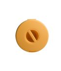 Round Data Cable Storage Box Earphone Storage Collection Box(Yellow)