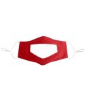 Anti-Fog Lip Language Face Shield For The Deaf And Mute Solid Color Printing Face Shield(Red)