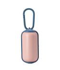 Pet Garbage Box Dog Toilet Picker Dispenser Portable Garbage Bag Cleaning Supplies With 15 Trash Bags(Pink+Indigo)