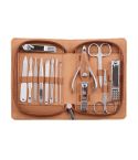 14 In 1 Nail Clippers Set Stainless Steel Beauty Manicure Tool(Brown)