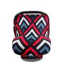 Multifunctional Enlarged Stroller Windshield Breastfeeding Towel Baby Seat Cover(Red Geometry)