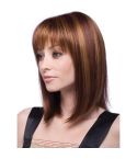 Women Medium Long Style Straight Hair Headgear(Brown)