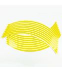 Motorcycle 18inch Wheel Stickers Modified Wheel Reflective Stickers(Yellow)