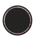 Car Universal Diamond Honeycomb Water Coaster Car Anti-Slip Mat(Black Pink Diamond)
