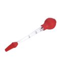 Silicone Turkey Seasoning Pump Barbecue Tool Dripping Seasoning Tube With Cleaning Brush(Red)