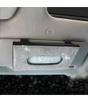 Car Tissue Box Car Hanging Sun Visor Pumping Box(Black White Diamonds)