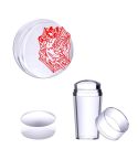 Nail Printing Tool 3.6cm Print Head Frosted Transparent Chess Stamp With Cover