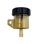 2 PCS Motorcycle Modification Accessories Off-Road Vehicle Large Displacement Straight Pump Transparent Oil Cup Brake Pump Modified Oil Pot(Straight Brown)