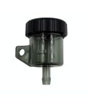 2 PCS Motorcycle Modification Accessories Off-Road Vehicle Large Displacement Straight Pump Transparent Oil Cup Brake Pump Modified Oil Pot(Straight Black)