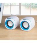 YEEZE A1 Multimedia USB2.0 Desktop Speaker Mini Computer Notebook Speaker(White Blue)