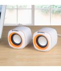 YEEZE A1 Multimedia USB2.0 Desktop Speaker Mini Computer Notebook Speaker(White Orange)