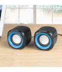 YEEZE A1 Multimedia USB2.0 Desktop Speaker Mini Computer Notebook Speaker(Black Blue)