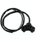 Motorcycle Modification Self-Locking Single Switch Headlight Fog Light Brake Light Emergency Light Switch(Black Button)