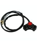 Motorcycle Modification Self-Locking Single Switch Headlight Fog Light Brake Light Emergency Light Switch(Red Button)