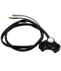 Motorcycle Modification Self-Locking Single Switch Headlight Fog Light Brake Light Emergency Light Switch(White Button)