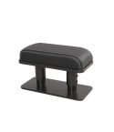 Car Arm Handle Seat Left Hand Elbow Tray Universal Leather Increasing Pad Central Armrest Box(Black+White Line)