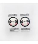Baby Knee Pads Summer Mesh Thin Cotton Baby Crawling Anti-Fall Elbow Knee Pads Suitable Age: 0-4 Years Old(Black White Panda)