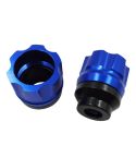 2 Pairs Motorcycle Modified Accessories Anti-Drop Cup CNC Aluminum Alloy Anti-Collision And Shock Absorbing Front Fork Cup(Blue)