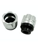 2 Pairs Motorcycle Modified Accessories Anti-Drop Cup CNC Aluminum Alloy Anti-Collision And Shock Absorbing Front Fork Cup(Silver)