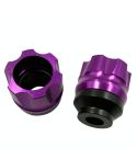 2 Pairs Motorcycle Modified Accessories Anti-Drop Cup CNC Aluminum Alloy Anti-Collision And Shock Absorbing Front Fork Cup(Purple)