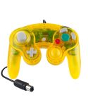 5 PCS Single Point Vibrating Controller Wired Game Controller For Nintendo NGC(Transparent Yellow)