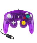 5 PCS Single Point Vibrating Controller Wired Game Controller For Nintendo NGC(Transparent Purple)