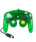 5 PCS Single Point Vibrating Controller Wired Game Controller For Nintendo NGC(Transparent  Green)