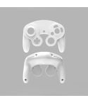 2 PCS Game Single Point Handle Shell Replacement Shell Handle Repair Parts For Nintendo NGC(White)