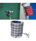 Bicycle Basket Cloth Hanging Basket Folding Bicycle Basket(Beige Square)
