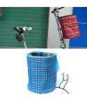 Bicycle Basket Cloth Hanging Basket Folding Bicycle Basket(Blue Square)