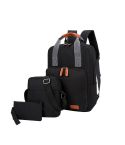 3 In 1 Travel Backpack Student School Bag USB Computer Backpack(Black)