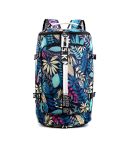 Large-Capacity Backpack Leisure And Light Mountaineering Travel Bag, Size: 18 inch(Blue Maple Leaf)