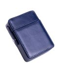 Men PU Leathe Retro Lighter Cigarette Box(Blue)